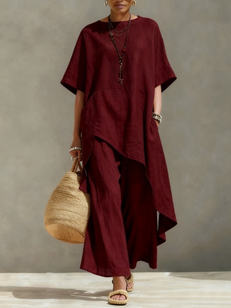 Ensembles pantalon et chemisie - Linen Pant Wide avis et prix
