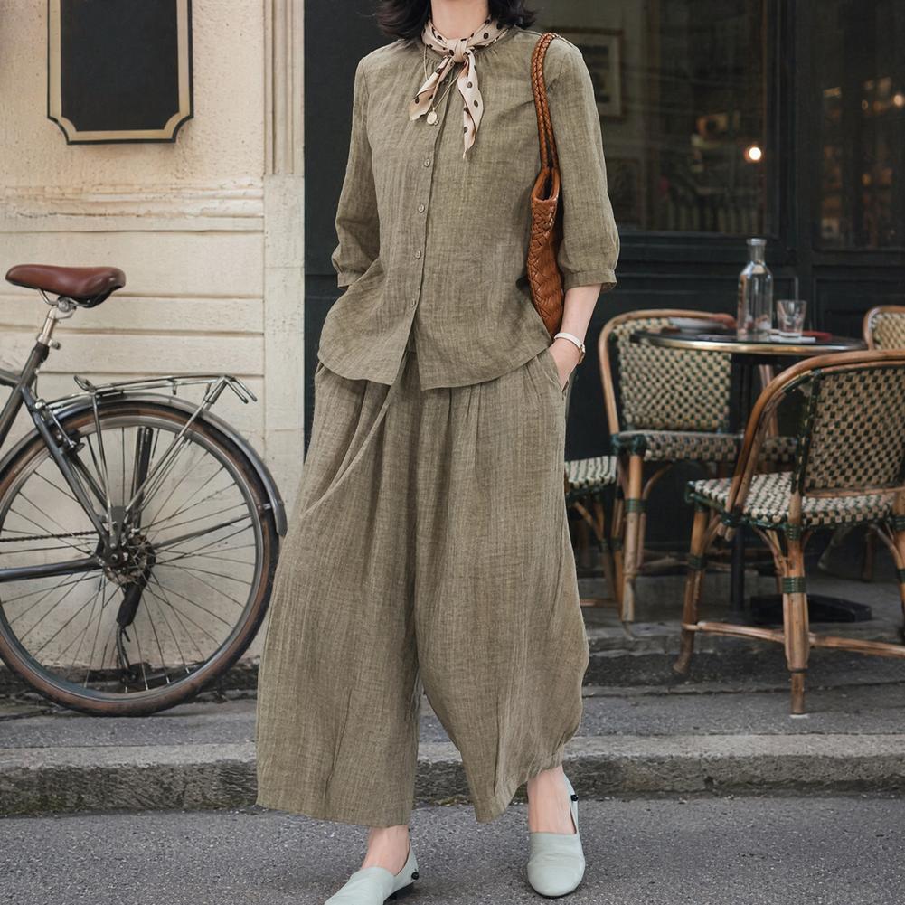 Ensemble décontracté grande ta - Linen Pant Wide avis et prix
