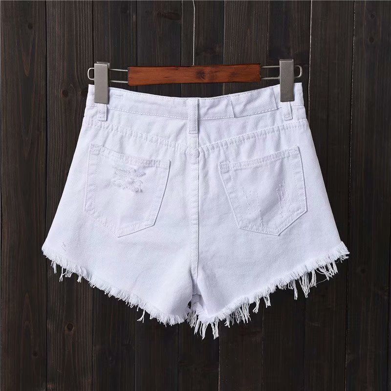 Shorts en jean taille haute po - Shorts Denim Frayed avis et prix