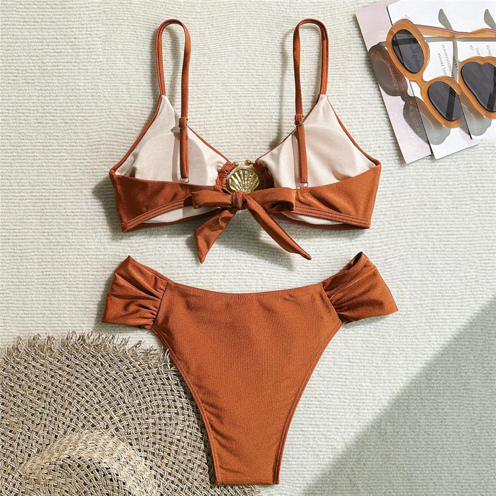 Ensemble de bikinis sexy rouge - Swimsuit Bikini Ruched avis et prix
